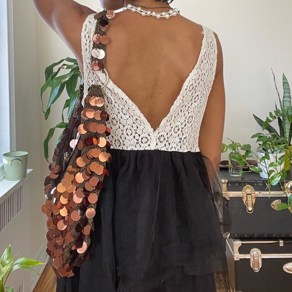 Lace Pearl and Tulle Cocktail Dress - Picture 7 of 12